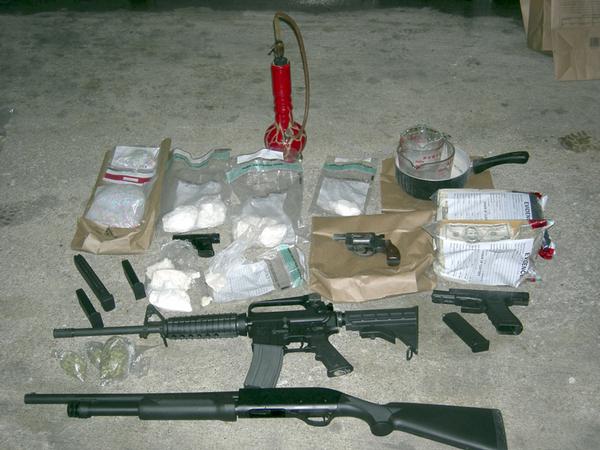 Seizure of guns and equipment for making Crack Cocaine